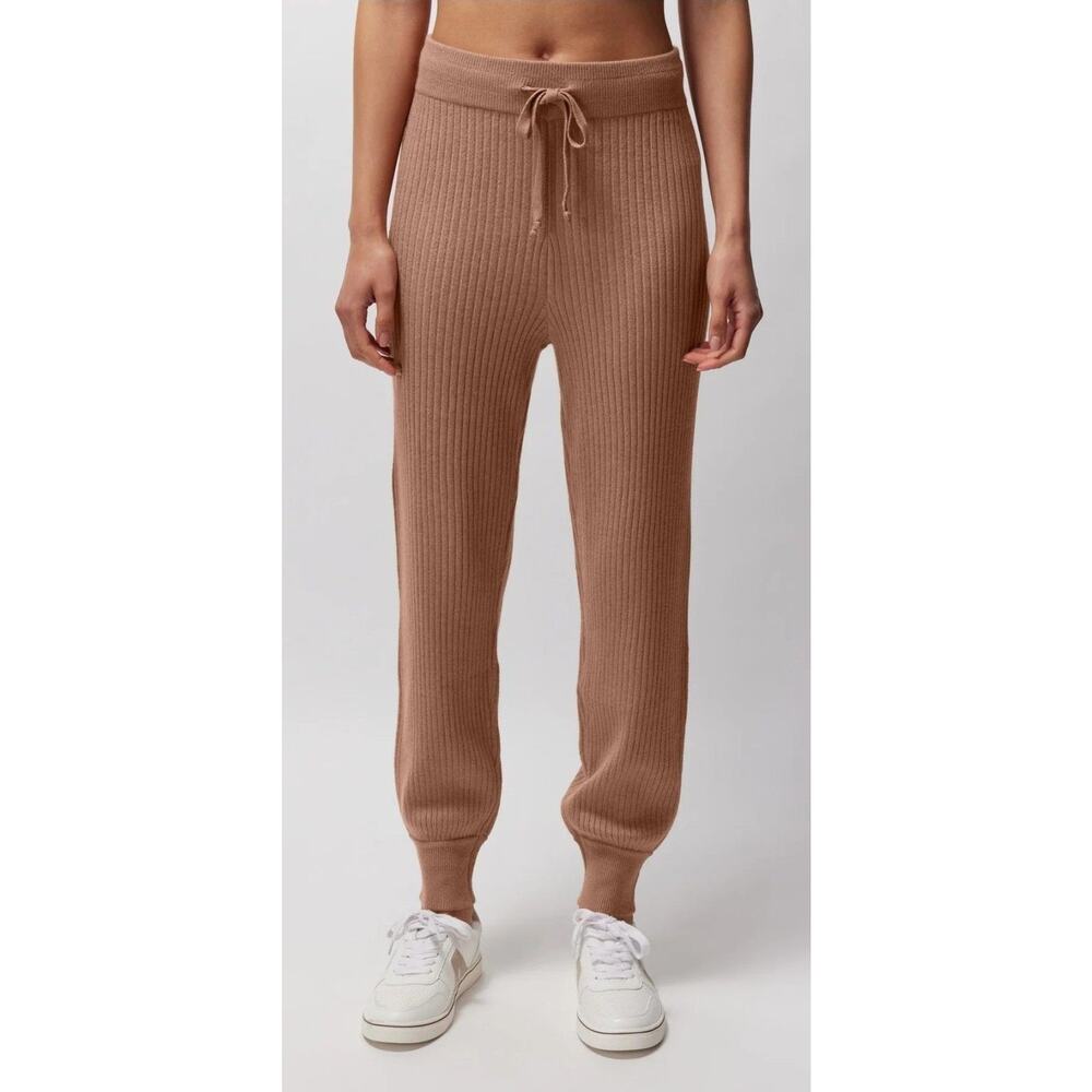 SPIRITUAL GANGSTER LUXE RIB JOGGER - RUST Size Medium